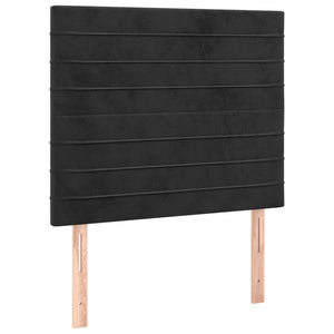 Kopfteil Schwarz 80x5x118/128 cm Samt