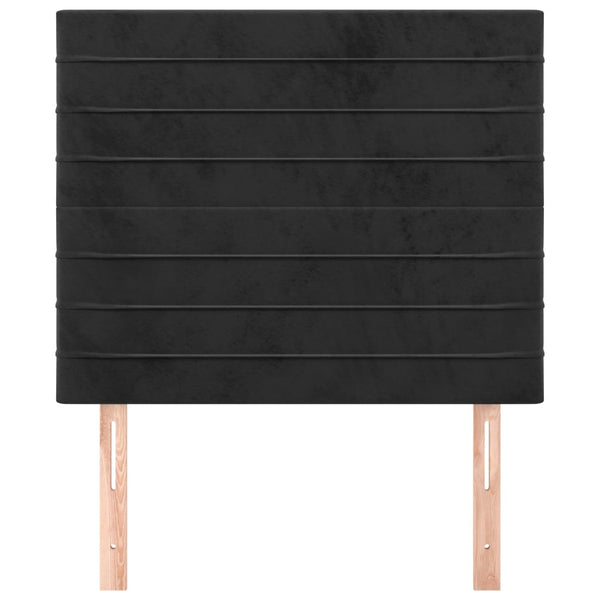 Kopfteil Schwarz 80x5x118/128 cm Samt