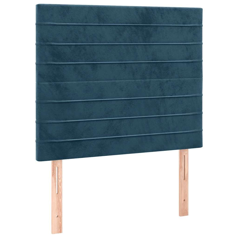 vidaXL Tête de lit bleu foncé 80x5x118/128 cm Velours