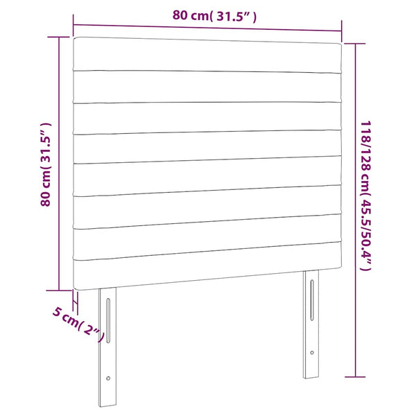 Kopfteil Dunkelblau 80x5x118/128 cm Samt