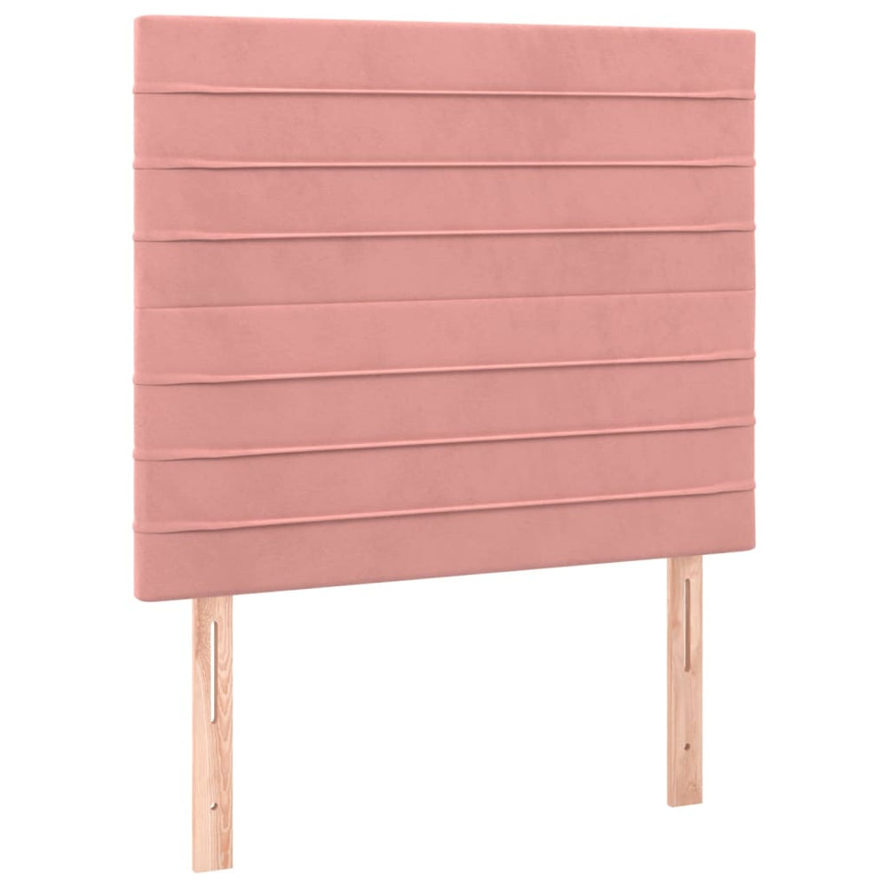 vidaXL Tête de lit rose 80x5x118/128 cm Velours