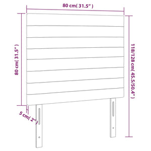 Kopfteil Rosa 80x5x118/128 cm Samt