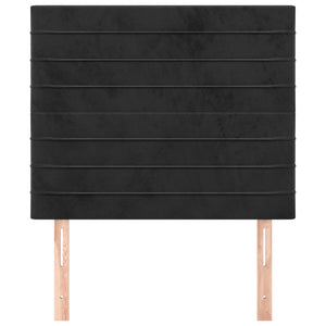 Kopfteil Schwarz 90x5x118/128 cm Samt