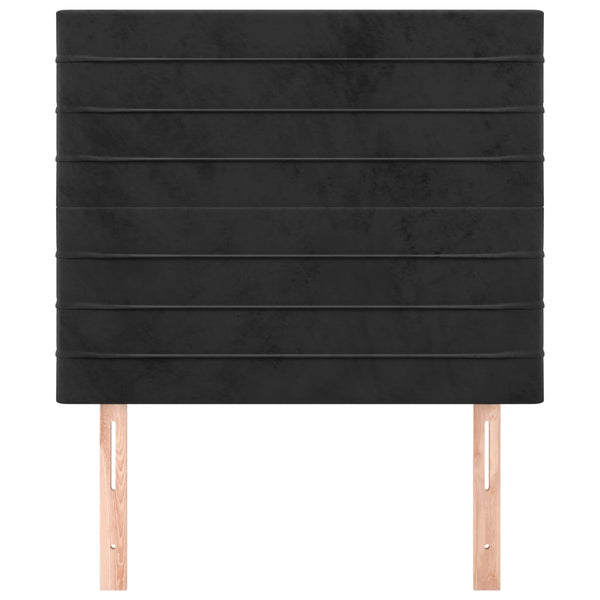 Kopfteil Schwarz 90x5x118/128 cm Samt