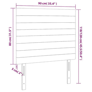 Kopfteil Dunkelgrün 90x5x118/128 cm Samt