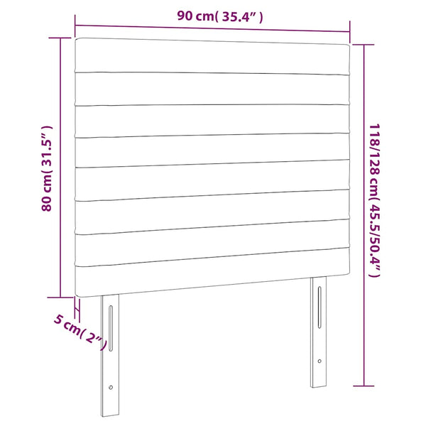 Kopfteil Dunkelgrün 90x5x118/128 cm Samt