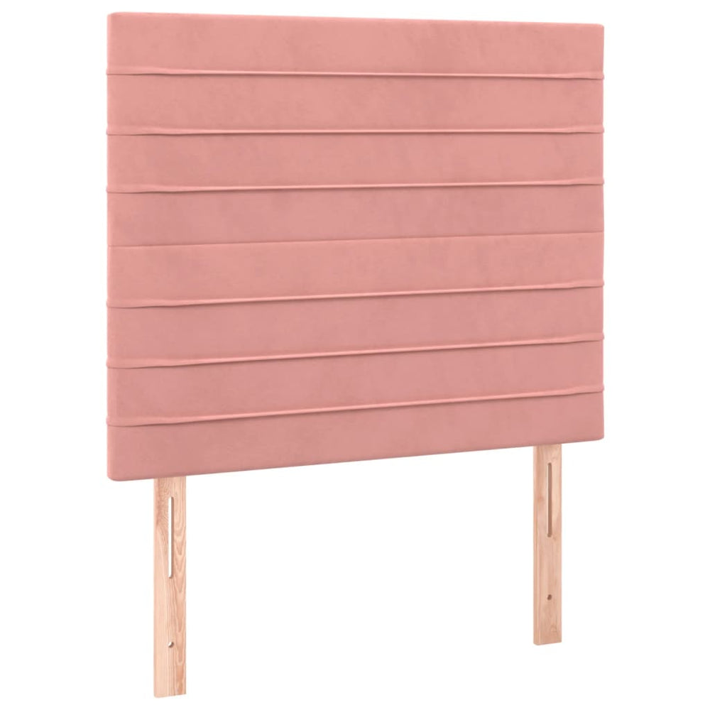 vidaXL Tête de lit rose 90x5x118/128 cm velours