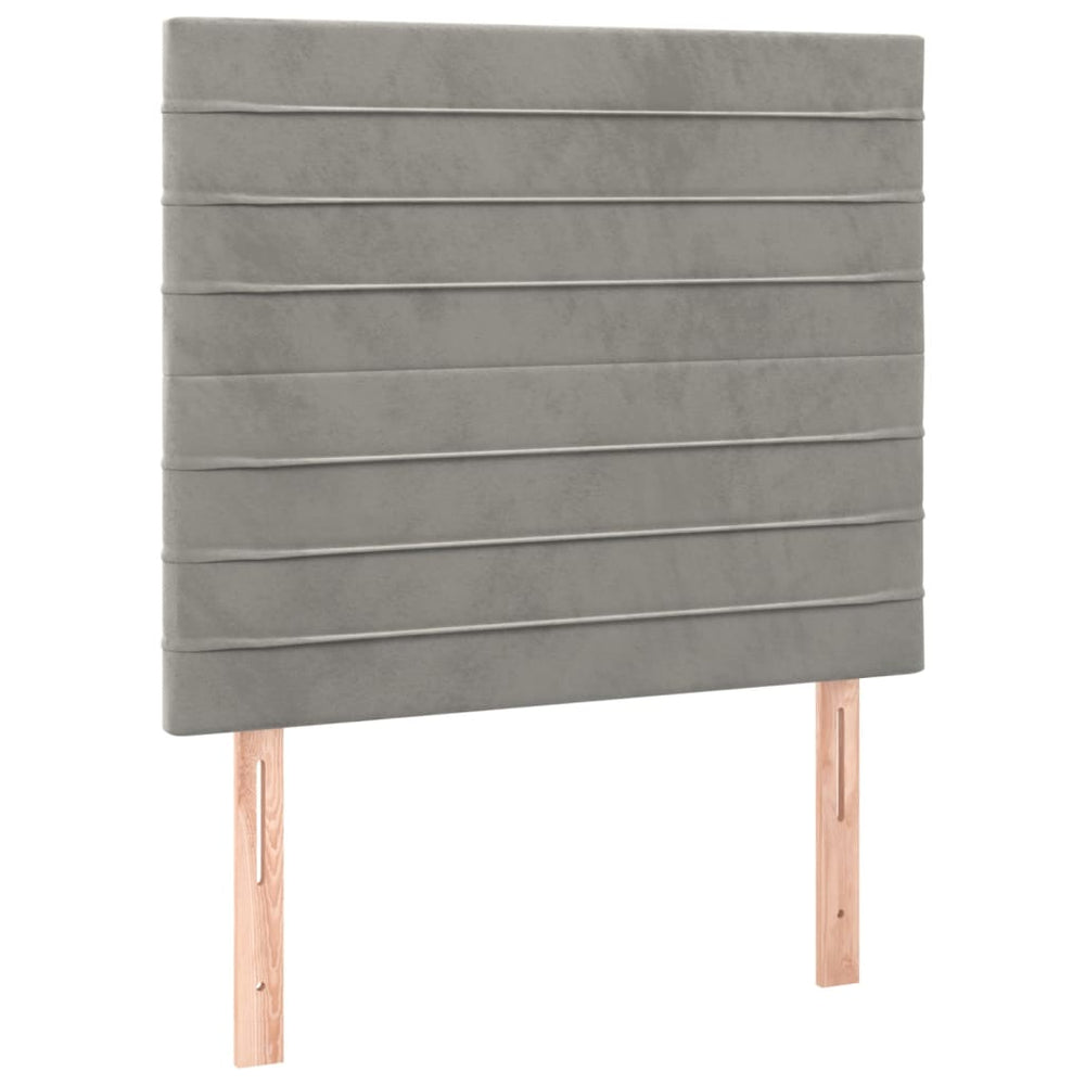 vidaXL Tête de lit Gris clair 100 x 5 x 118/128 cm Velours