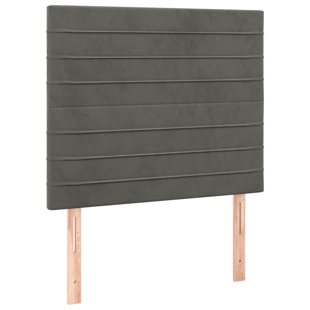 vidaXL Tête de lit gris foncé 100 x 5 x 118/128 cm Velours