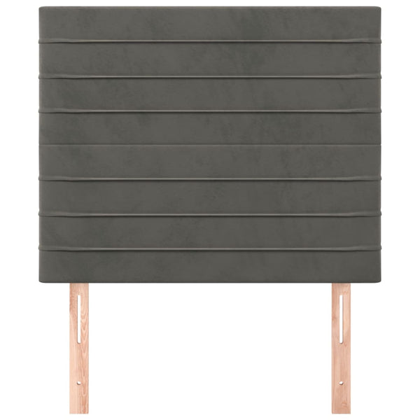 Kopfteil Dunkelgrau 100 x 5 x 118/128 cm Samt