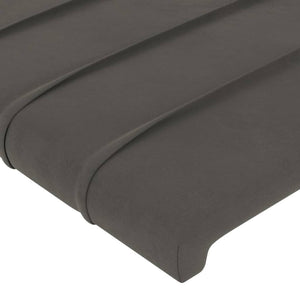 Kopfteil Dunkelgrau 100 x 5 x 118/128 cm Samt