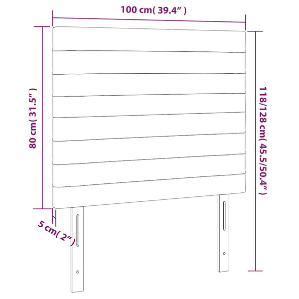 Kopfteil Dunkelgrün 100x5x118/128 cm Samt