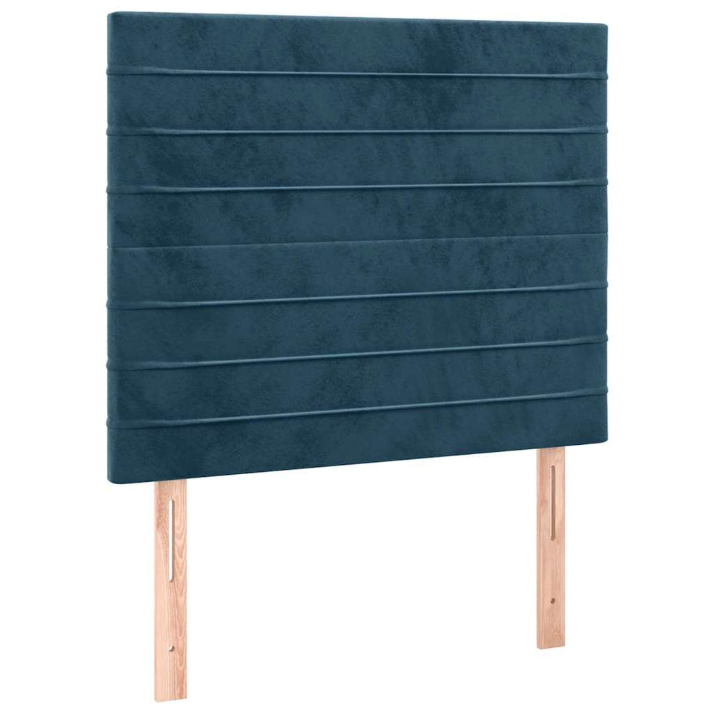 vidaXL Tête de lit bleu foncé 100x5x118/128 cm Velours