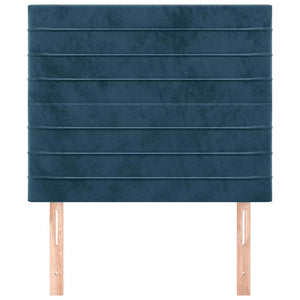 Kopfteil Dunkelblau 100x5x118/128 cm Samt