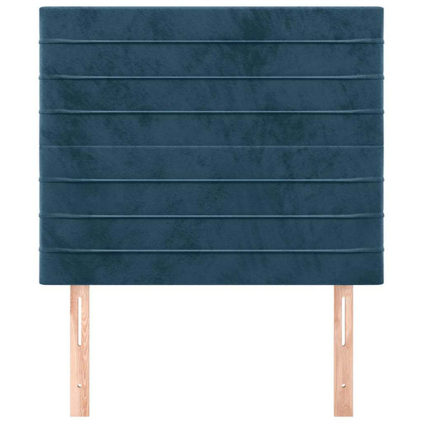 Kopfteil Dunkelblau 100x5x118/128 cm Samt