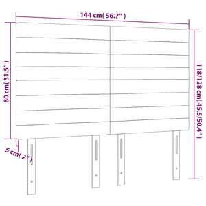 Kopfteil Dunkelblau 144x5x118/128 cm Samt