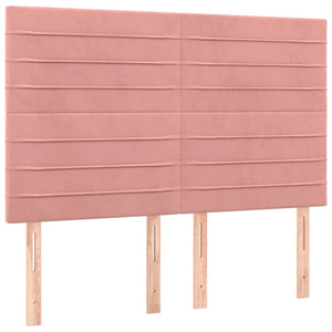 Kopfteil Rosa 144x5x118/128 cm Samt