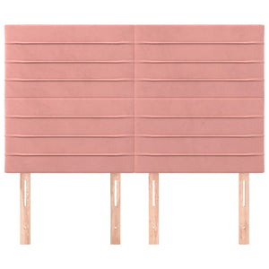 Kopfteil Rosa 144x5x118/128 cm Samt