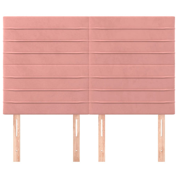 Kopfteil Rosa 144x5x118/128 cm Samt