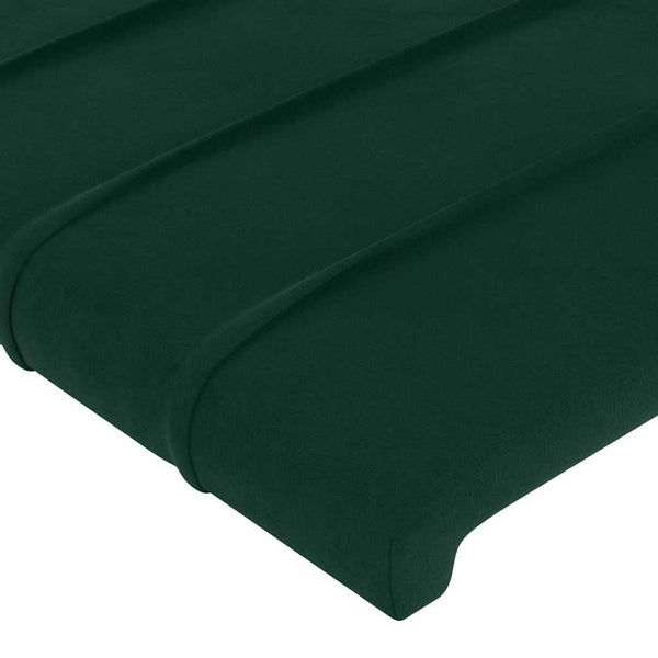 Kopfteil Dunkelgrün 160x5x118/128 cm Samt