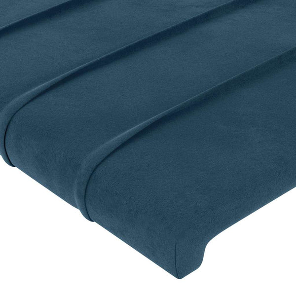 Kopfteil Dunkelblau 160 x 5 x 118/128 cm Samt