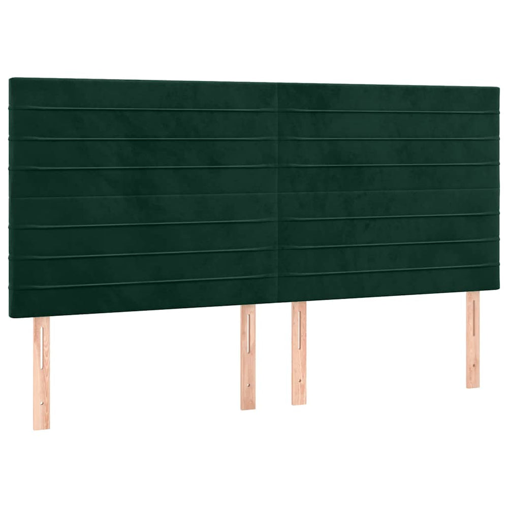 vidaXL Tête de lit vert foncé 180x5x118/128 cm Velours