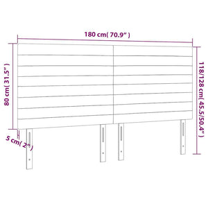 Kopfteil Dunkelgrün 180x5x118/128 cm Samt