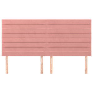 Kopfteil Rosa 180 x 5 x 118/128 cm Samt