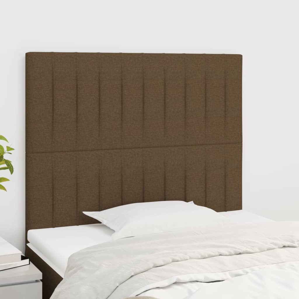 Kopfteil Dunkelbraun 80x5x118/128 cm Stoff