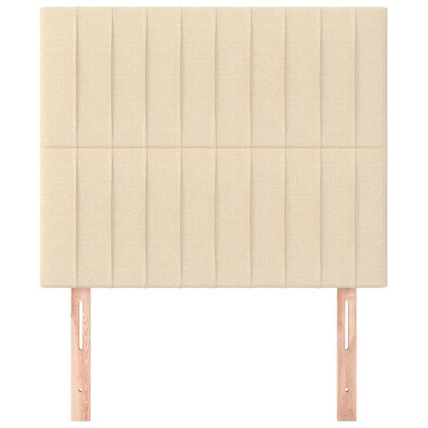 Kopfteil Creme 80x5x118/128 cm Stoff