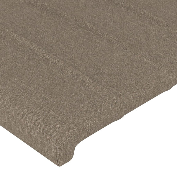 Kopfteil Taupe 90x5x118/128 cm Stoff