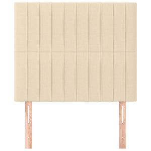 Kopfteil Creme 90x5x118/128 cm Stoff