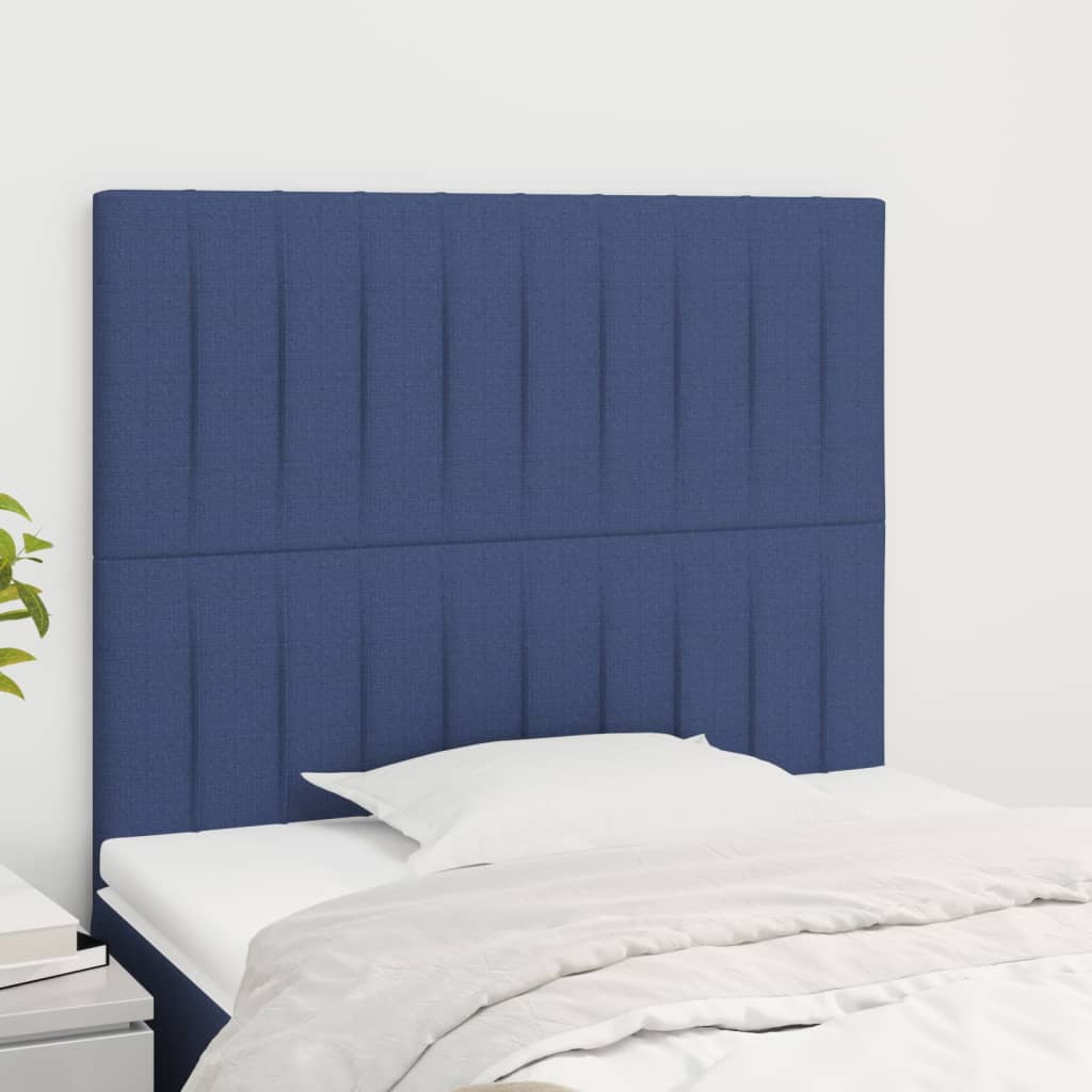 Kopfteil Blau 90x5x118/128 cm Stoff