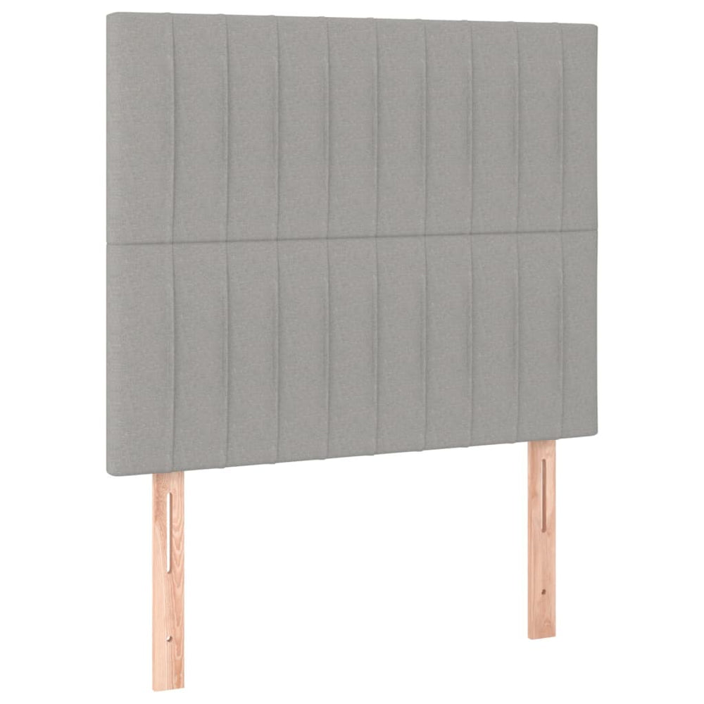 Kopfteil Hellgrau 100 x 5 x 118/128 cm Stoff