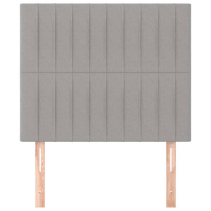 Kopfteil Hellgrau 100 x 5 x 118/128 cm Stoff