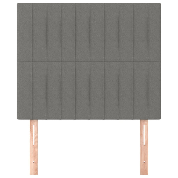Kopfteil Dunkelgrau 100 x 5 x 118/128 cm Stoff