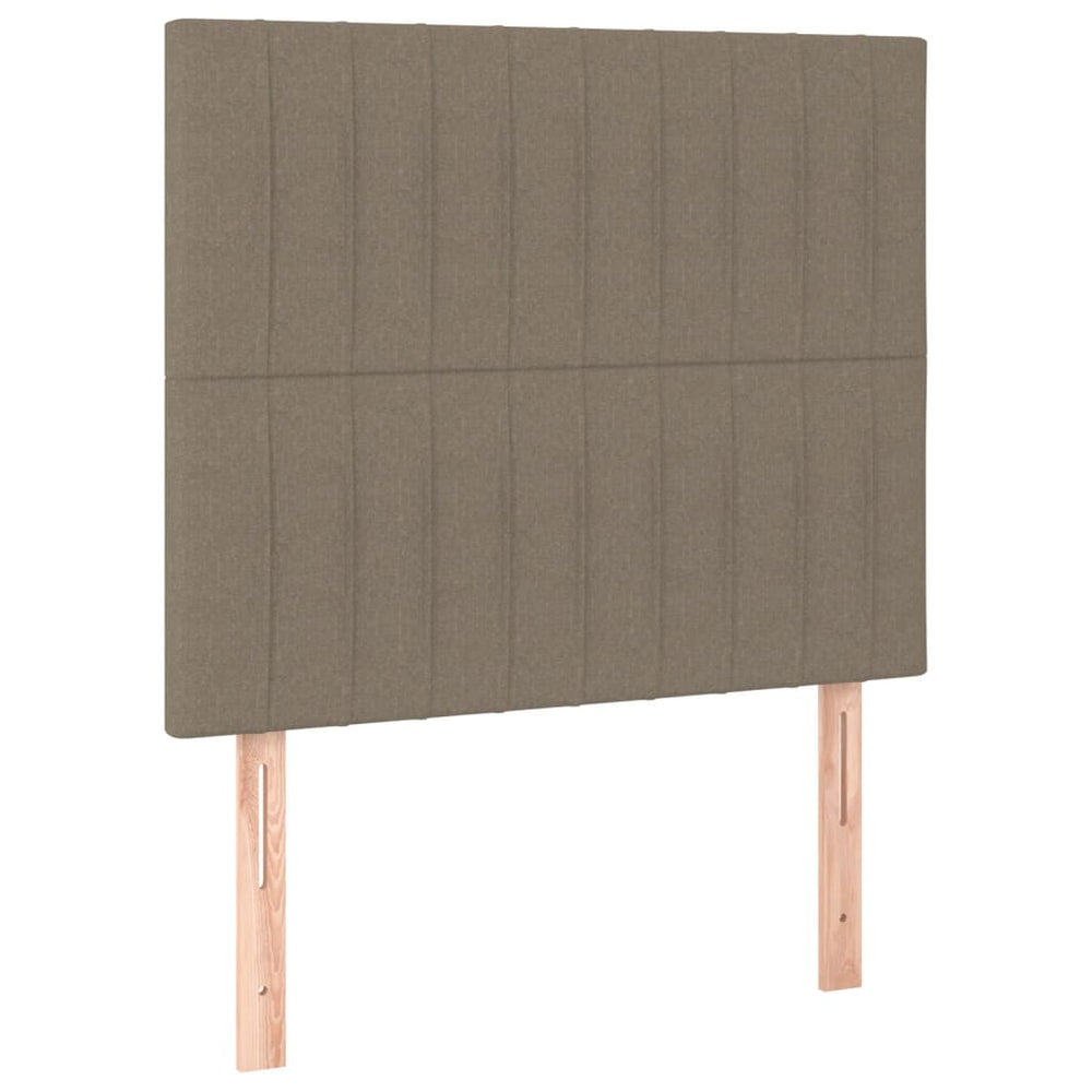 Kopfteil Taupe 100x5x118/128 cm Stoff
