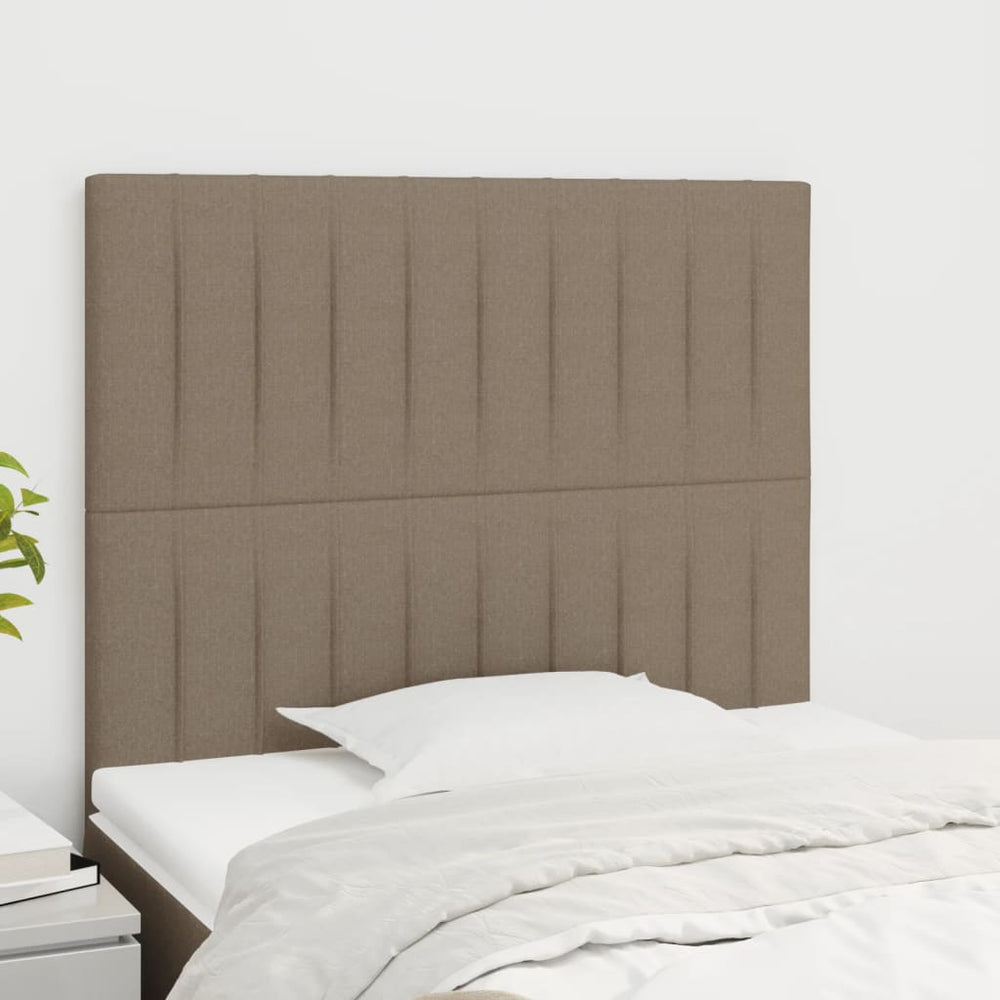 Kopfteil Taupe 100x5x118/128 cm Stoff