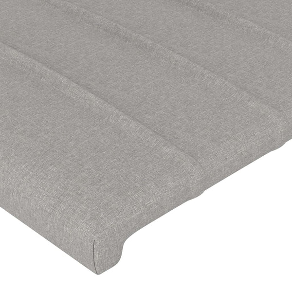 Kopfteil Hellgrau 144x5x118/128 cm Stoff