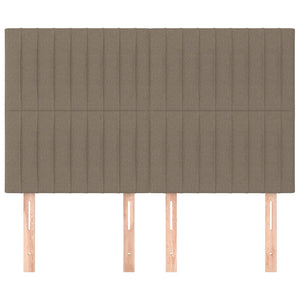Kopfteil Taupe 144x5x118/128 cm Stoff