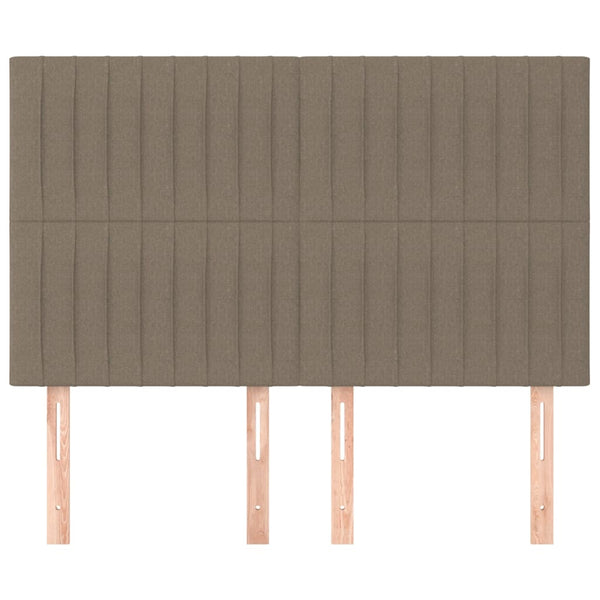 Kopfteil Taupe 144x5x118/128 cm Stoff
