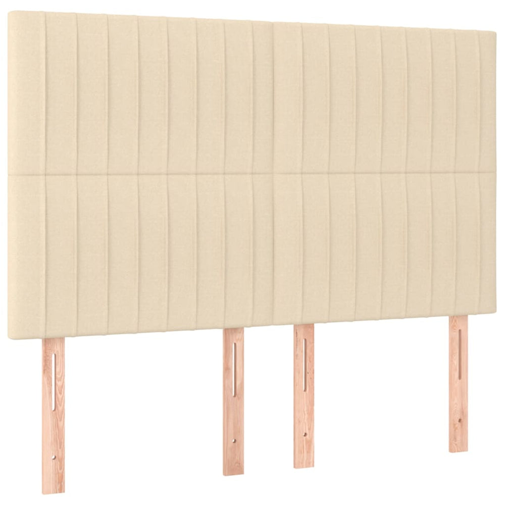 Kopfteil Creme 144x5x118/128 cm Stoff