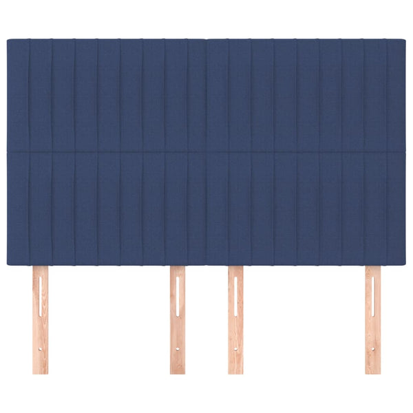 Kopfteil Blau 144x5x118/128 cm Stoff