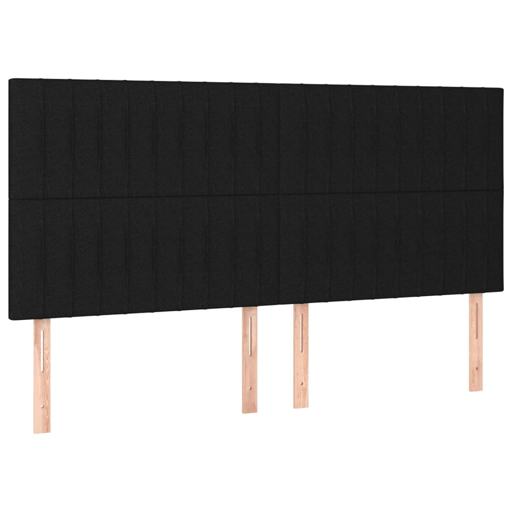 Kopfteil Schwarz 160 x 5 x 118/128 cm Stoff
