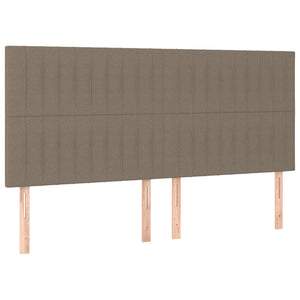 Kopfteil Taupe 160x5x118/128 cm Stoff