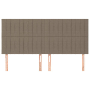 Kopfteil Taupe 160x5x118/128 cm Stoff