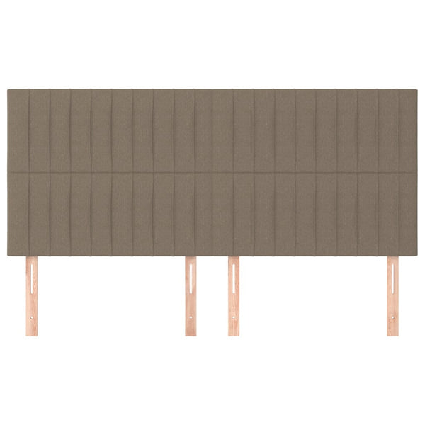 Kopfteil Taupe 160x5x118/128 cm Stoff