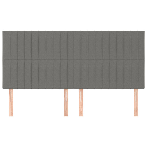 Kopfteil Dunkelgrau 180 x 5 x 118/128 cm Stoff