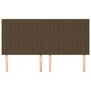 Kopfteil Dunkelbraun 180x5x118/128 cm Stoff