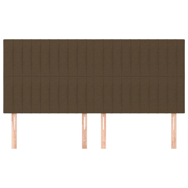 Kopfteil Dunkelbraun 180x5x118/128 cm Stoff